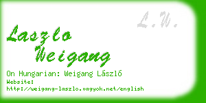 laszlo weigang business card
