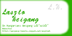 laszlo weigang business card